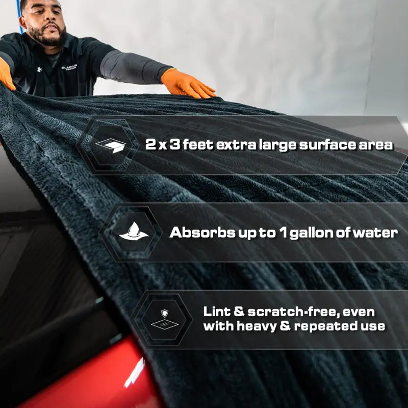 TWISTED-LOOP DRYING TOWEL - Ultra-Absorbent Car Drying Towel Made With A Twisted-Loop Microfiber Weave, 1300 GSM Premium Microfiber