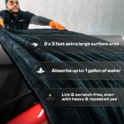 TWISTED-LOOP DRYING TOWEL - Ultra-Absorbent Car Drying Towel Made With A Twisted-Loop Microfiber Weave, 1300 GSM Premium Microfiber