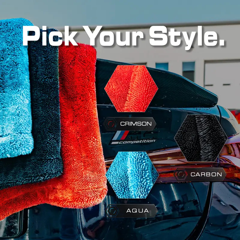 TWISTED-LOOP DRYING TOWEL - Ultra-Absorbent Car Drying Towel Made With A Twisted-Loop Microfiber Weave, 1300 GSM Premium Microfiber