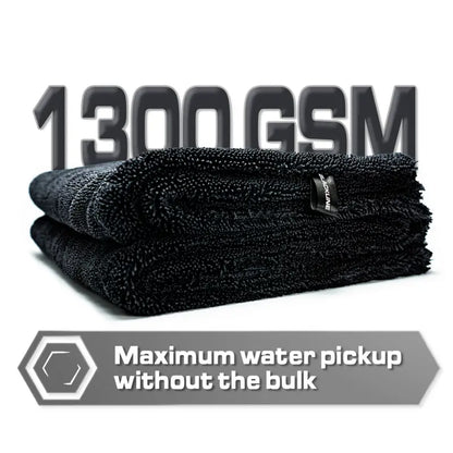 TWISTED-LOOP DRYING TOWEL - Ultra-Absorbent Car Drying Towel Made With A Twisted-Loop Microfiber Weave, 1300 GSM Premium Microfiber